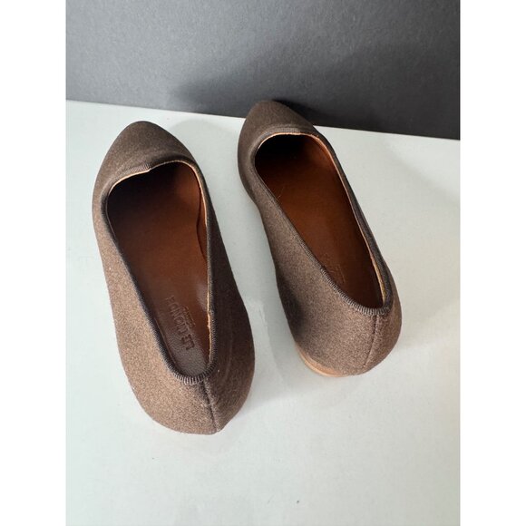 NEW Le Monde Beryl Wool Venetian Slipper Loafer Flats Brown Velvet EU 36 - Picture 4 of 6